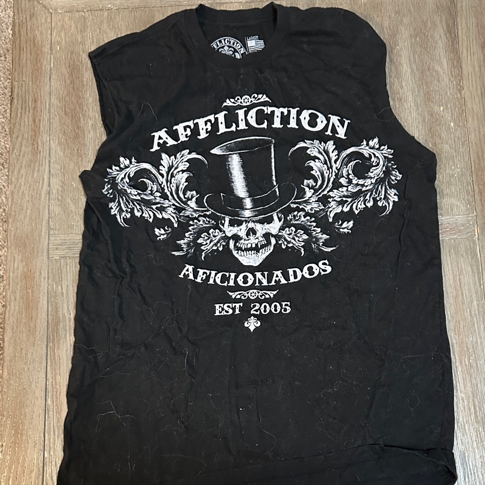 Affliction Black Graphic Skull Tee
